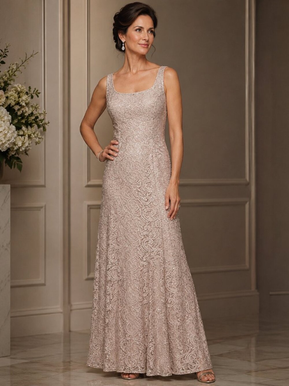 Alex Evenings Pink Sequin Evening Gown 12